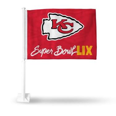 Imagem de Rico Industries NFL Football Kansas City Chiefs 2025 Super Bowl LIX Bound bandeira de carro dupla face