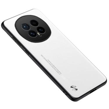 Imagem de LYJSMGZ Capa à prova de choque para Huawei Honor Magic 8 Pro/Magic 8, cobertura total de lente fina fosca anti-impressão digital, branca, Majic 8 Pro