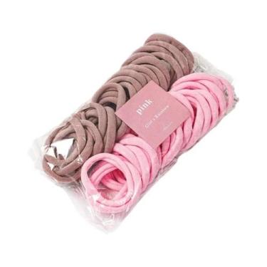 Imagem de Conjunto De 50 Peças De Elásticos Para Cabelo De Duas Cores, Altamente