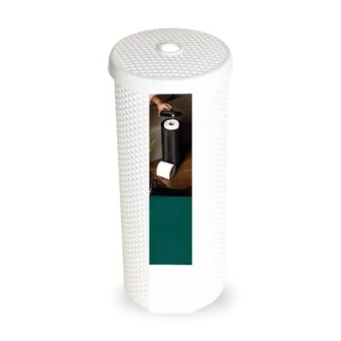 Imagem de Porta Papel Higienico de ChãO，Preto, Branco，Simples e PráTico，Adequado para Cozinhas, Banheiros e áReas de EscritóRio(Branco)