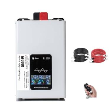Imagem de Inversor de onda senoidal pura de 5000W, conversor de 72V, 60V, 48V, 24V, 12V CC para 110 V/ 230 V CA, inversor de energia solar com controle remoto para caminhão, casa,12V to 230V 50Hz