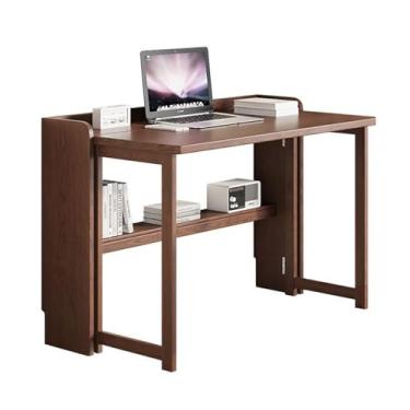 Imagem de Mesa dobrável, mesa de computador pequena de 32,6/40,5 polegadas para espaços pequenos, escrivaninha de escritório em casa com economia de espaço, mesa de estudo para espaço pequeno, mesa lateral (103