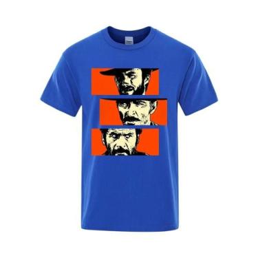 Imagem de Camiseta Unissex De Algodão Solto Blondie Angel Eyes Tuco Cowboy Mascu