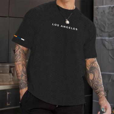 Imagem de Camiseta T-Shirt Masculina LOS ANGELES Urban Street Manfinity 100% Alg