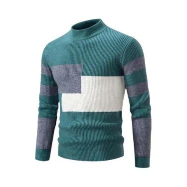 Imagem de Suéter Masculino De Tricô Quente Com Gola Redonda Casual Para Outono I