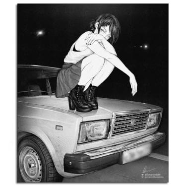 Imagem de Impressão em tela de pernas dobradas, corpo focado, arte de parede para casa 1 peça decorações não ramificadas 25,4 x 20,3 cm