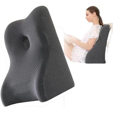 Imagem de CADWON Almofada de suporte lombar de espuma viscoelástica para suporte de casal, almofada ortopédica multifuncional para cadeira de escritório, cama, conforto ergonômico para sentar, dormir e