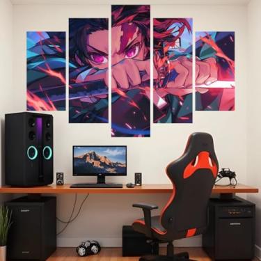 Imagem de Quadro decorativo Mosaico Demon Slayer - 5 peças -Tanjiro, Muzan, Inosuke - 00 (03)