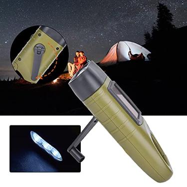 Imagem de aqxreight AT5503 ABS Plástico Solar Manivela Lanterna Emergência LED Tocha Portátil para Escalada CampingGreen Solar 37 * 22 100000 Minutos de Carga de Silício Usando Tempo Contínuo de Geração 120