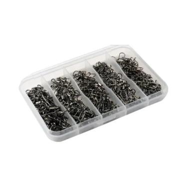 Imagem de 100 Peças De Conectores Giratórios Com Anel De Rolamento Para Pesca, K