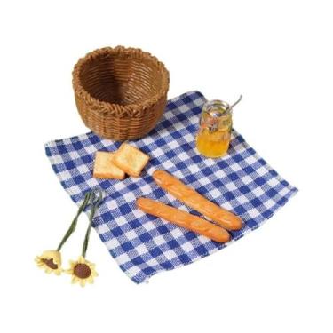 Imagem de Cesta De Pão De Mel Miniatura Em Tecido, Cesta De Piquenique, Modelo D