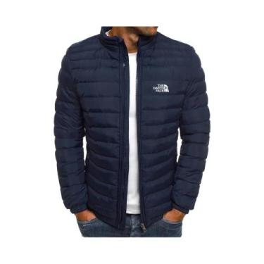 Imagem de Jaqueta Masculina Slim Fit Com Gola Alta E Zíper, Moda Outono Inverno,