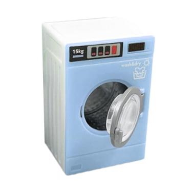 Imagem de Fenteer Máquina de Lavar Roupa de Brinquedo Infantil em Escala 1:12 - Modelo Realista e Educativo para Brincar de Faz de Conta - Ideal para Montar e Decorar -, Azul