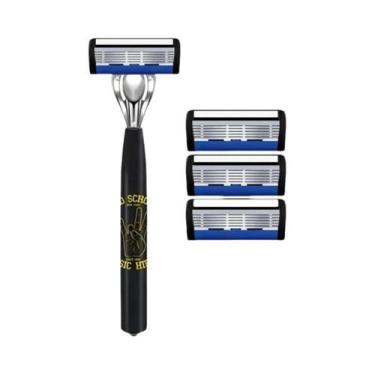 Imagem de Aparelho De Barbear Manual Masculino De Aço Inoxidável De 6 Camadas, L