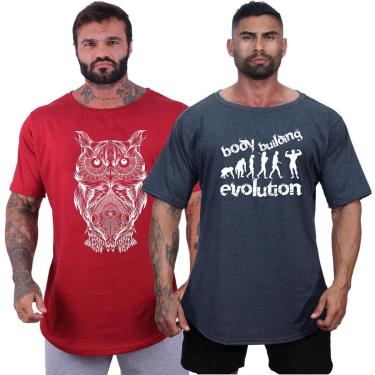 Imagem de Kit 2 Camisetas Morcegão Masculina MXD Conceito Fitness Academia Musculação-Masculino