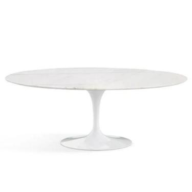 Imagem de Mesa de Jantar Saarinen Oval 160x90 cm Mármore Branco Extra - Personal