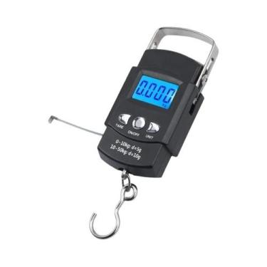 Imagem de Balança Eletrônica Portátil LCD De 50kg Com Fita Métrica Retrátil De 1