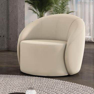 Imagem de Poltrona Decorativa Orgânica Lua Veludo D03 - D'rossi Marsala