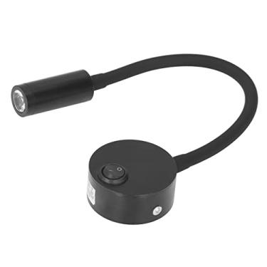 Imagem de Refletor de mangueira LED, lâmpada de parede ajustável de 3W 4000K com pescoço de ganso flexível de 360 graus, para quarto de hotel, casa