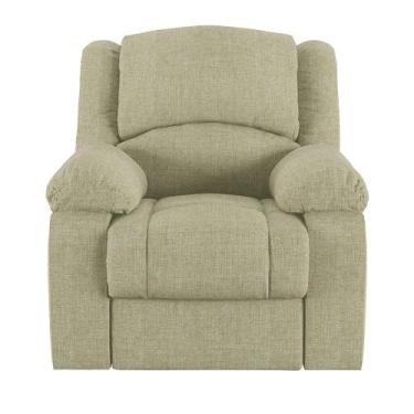 Imagem de Poltrona do Papai Reclinável Sala de Cinema Barcelona Manual Linho Beg