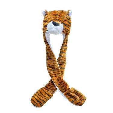 Imagem de Chapéu de pelúcia Hat Cute Tiger Plush Animal para adultos e crianças 