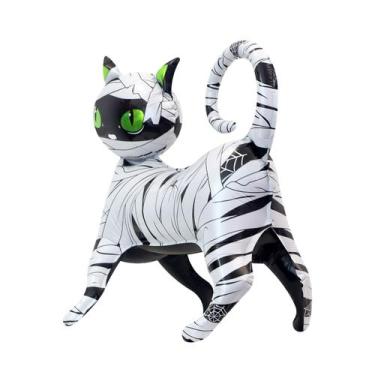 Imagem de Balão Metalizado Inflável Mummy Cat 4D 65x62cm Festa de Halloween - yi