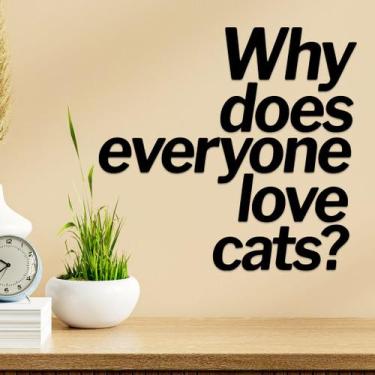 Imagem de Adesivos de parede Cats Inspirational Quote 54x34cm PVC - yiweisai