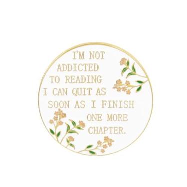 Imagem de Brooch Pins Blouse Pins Lapel Pin Book Lover Quote - yiweisai