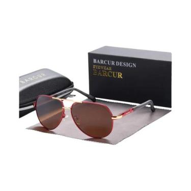 Imagem de Óculos de Sol Polarizados Vintage Barcur - Clássicos para Homens e Mul