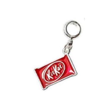 Imagem de Pingente Kit Kat em Banho Prata Pulseiras Berloques - Pulseiras e Berl