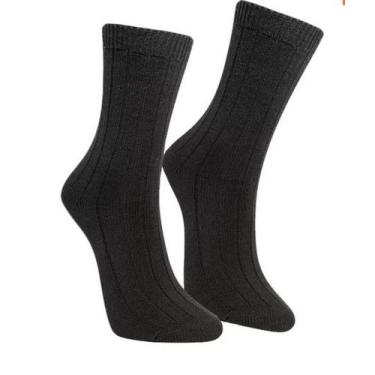 Imagem de Meia Inverno Lã Fem Preto - 34-39 - Selene