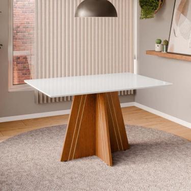 Imagem de Mesa de Jantar com Vidro 4 Lugares Multimóveis CR50247