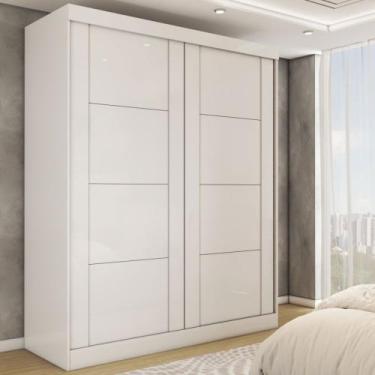 Imagem de Guarda-Roupa Real 2 Portas 2 Gavetas 100% Mdf Branco - Panorama Móveis