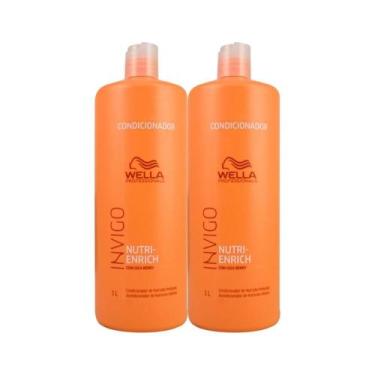 Imagem de Kit 2 Condicionador Wella Invigo NutriEnrich 1 Litro - Wella Professio