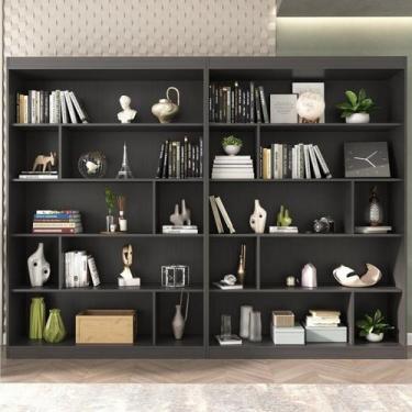 Imagem de Conjunto 2 Estante Olden Home Office com Prateleiras Espresso Móveis