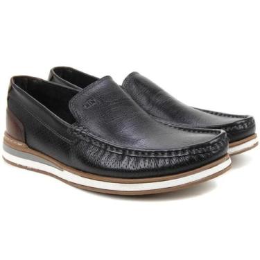 Imagem de Mocassim Couro Democrata Flow Masculino - Preto, 39