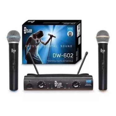 Imagem de Microfones Dylan Sem Fio Dw-602 Preto
