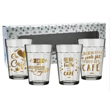 Imagem de Copo americano kit com 4un 190ml - cafe - Simas