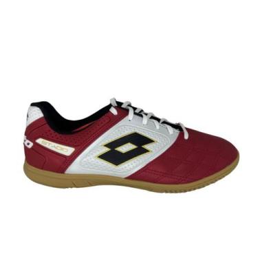 Imagem de Chuteira Futsal Lotto Stadio Potenza Gold Unissex Vermelho, Vermelho, 