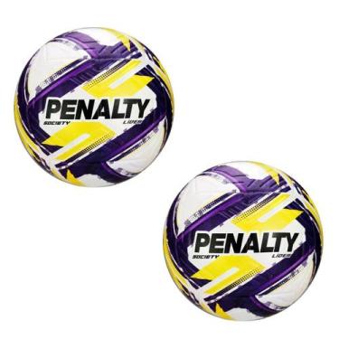 Imagem de Kit 02 Bola De Futebol Society Penalty Líder XXVI Cor:Vermelho+Amarelo