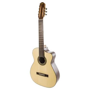 Imagem de Violão rozini rx721 at 7 cordas  premium  eletroacústico natural nylon