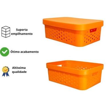 Imagem de Caixa organizadora multiuso 11 litros qualidade resistente com tampa l