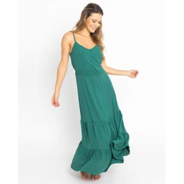 Imagem de Vestido Longo de Alças Reguláveis - Le Julie, Verde, M