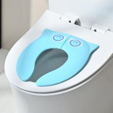 Imagem de Assento Sanitário Infantil Dobrável Redutor Conforto para Desfralde Azul Kloof