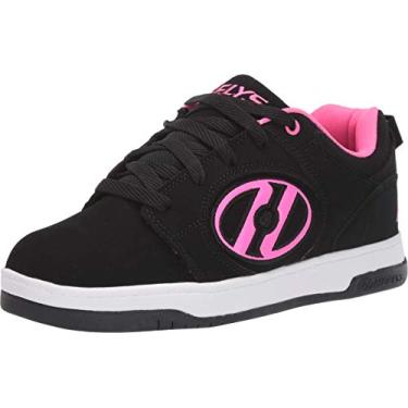 Imagem de HEELYS Voyager Athletic Skate Shoe, adulto, jovem e infantil, Preto/rosa, 1 Big Kid