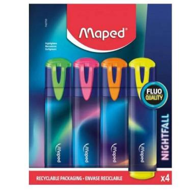 Imagem de Marca texto nightfall estojo 4 cores maped 740700, 3