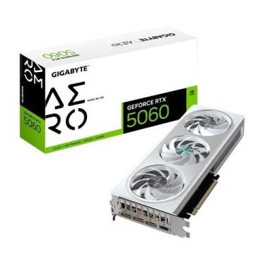 Imagem de Placa de Vídeo Gigabyte RTX 5060 AERO OC 8G NVIDIA GeForce, 8GB GDDR7,
