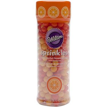 Imagem de Wilton 710-0443 Sherbet-Flavored Sugar Pearl Sprinkles, Orange