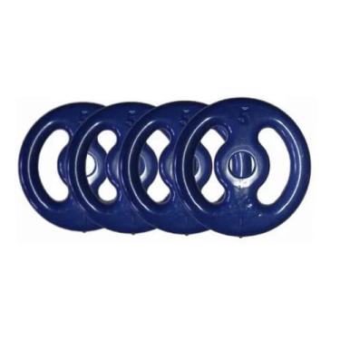 Imagem de Kit Com 04 Anilhas Emborrachadas De 5kg