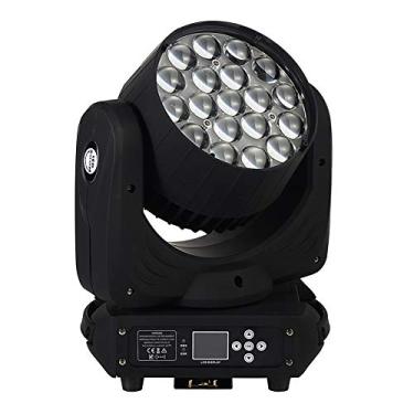 Imagem de IMRELAX 19x15W RGBW 4em1 LED Luz de cabeça móvel DJ Light Zoom Lavar luz de palco para discoteca, DJ Gig, bar, clube, festa